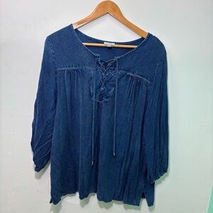 Women's Blue Tunic Top